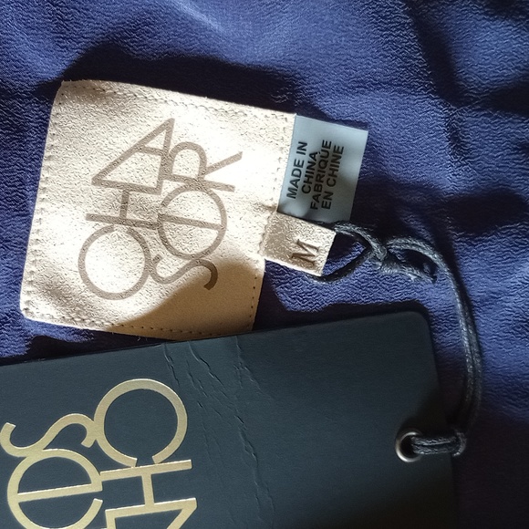 Chaser cold shoulder blue blouse - Picture 4 of 4